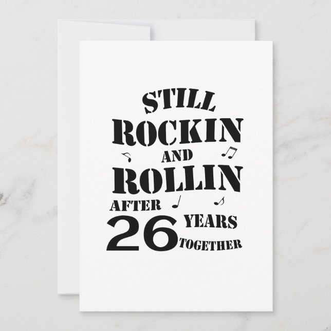 Carte 26e anniversaire - 26 ans Couples (Devant)