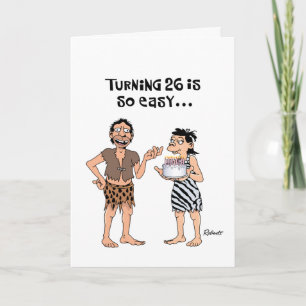 Carte 26e anniversaire humoristique