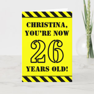 Carte 26e anniversaire : Jeu de style graphique, Nom per