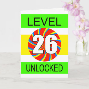 Carte 26e anniversaire Jeu d'ordinateur