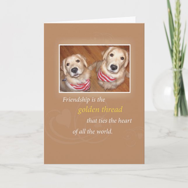 Carte 2740 Golden Retrievers Amitié Anniversaire (Devant)