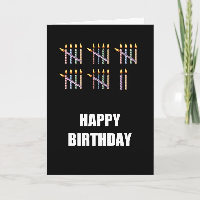 Carte 27e anniversaire aux bougies (Devant)