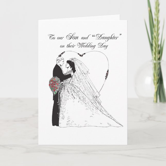 Carte 2849 Fils et "Fille" le jour de leur mariage (Devant)