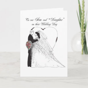 Carte 2849 Fils et "Fille" le jour de leur mariage