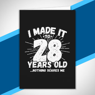 Carte 28 ans, Joyeux Anniversaire - Mème drôle pour 28 a