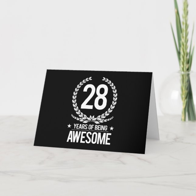 Carte 28e anniversaire (28 ans d'être génial) (Devant)