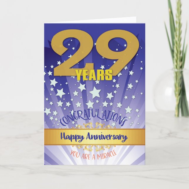 Carte 29 Anniversaire de la reprise Numéros Gras (Devant)
