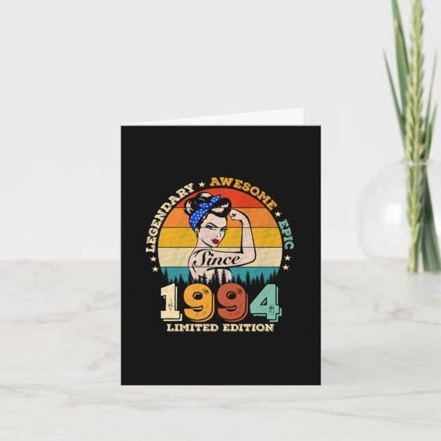 Carte 29 ans 1994 Cadeau Vintage Femmes 29e anniversaire (Devant)
