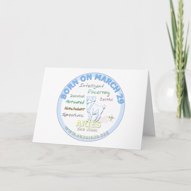 Carte 29 mars Anniversaire - Fils (Devant)