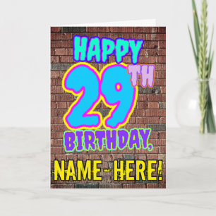 Carte 29e anniversaire - Amusant, Graffiti urbain inspir