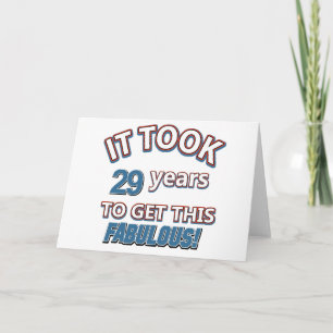 Carte 29e anniversaire de conception