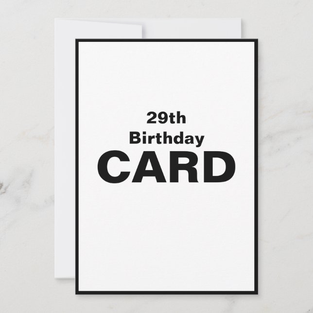 Carte 29e Vingt-Neuvième 29 Vingt-neuf 2-9 Anniversaire (Devant)