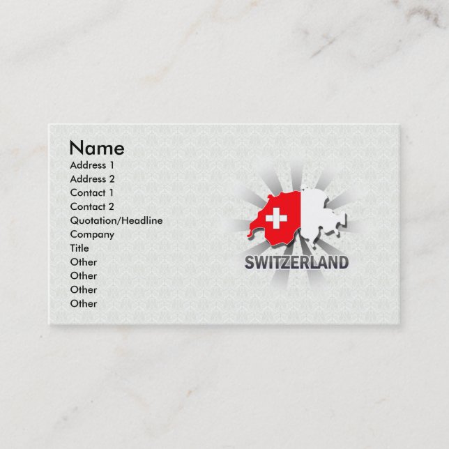 Carte 2,0 de drapeau de la Suisse (Devant)