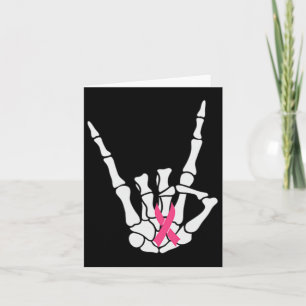 Carte (2 côtés) Le cancer du sein est une feuille de boo