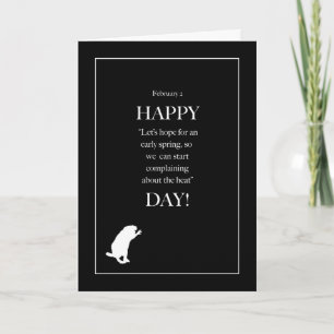 Carte 2 février, jour de Groundhog humoristique