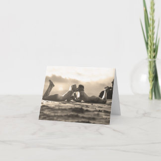 Carte 2 filles sur la plage - demande spéciale