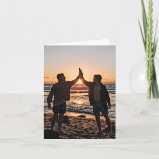 Carte 2 Hommes sur la plage - design par demande