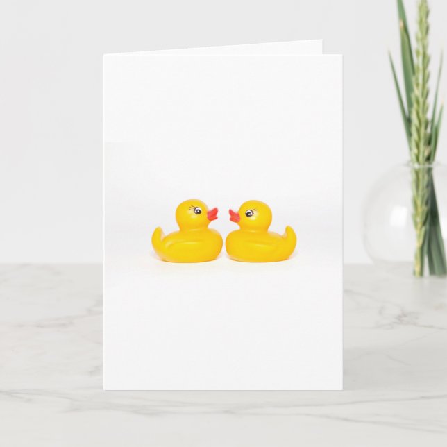 Carte 2 rubber ducks in love (Devant)
