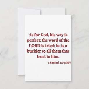 Carte 2 Samuel 22:31 KJV Bible Verse Appartement Salutat
