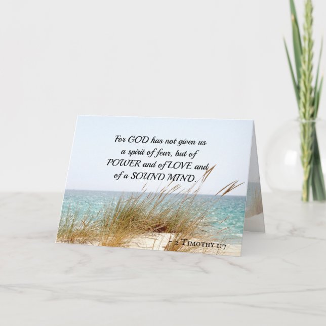 Carte 2 Timothée 1:7 Dieu n'a pas donné un esprit de peu (Devant)