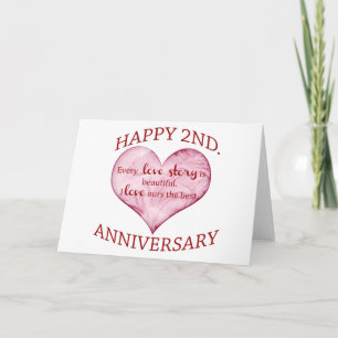 Carte 2e anniversaire