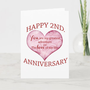 Carte 2e anniversaire