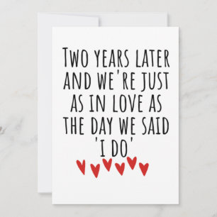 Carte 2e anniversaire de mariage