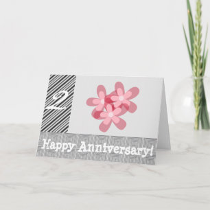 Carte 2e anniversaire de mariage