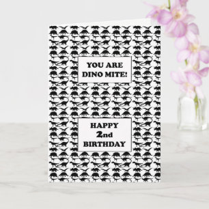 Carte 2e anniversaire Dino Mite