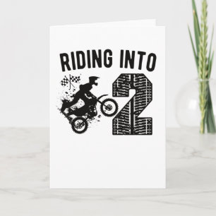 Carte 2e anniversaire Giant Dirt Bike 2 ans Motocross