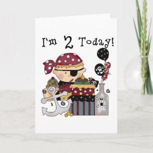 Carte 2e anniversaire Pirate Tshirts et cadeaux