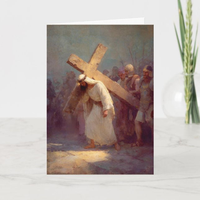 Carte 2e Station de la Croix - Jésus prend sa Croix (Devant)
