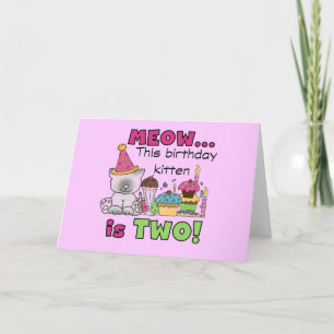 Carte 2e t-shirts et cadeaux d'anniversaire Kitten