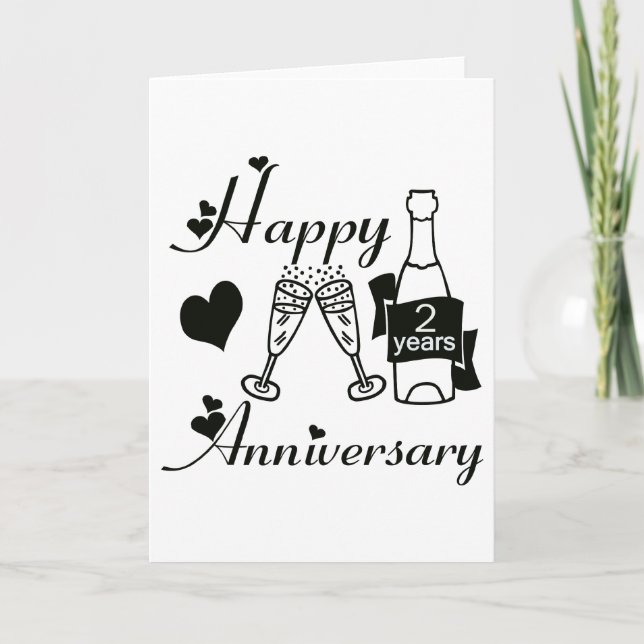 Carte 2ème. Anniversaire (Devant)