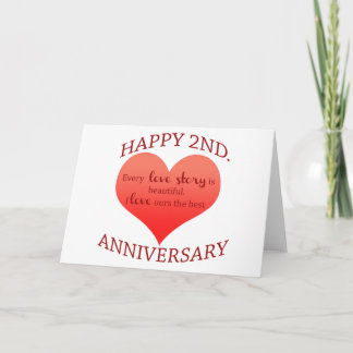 Carte 2ème. Anniversaire