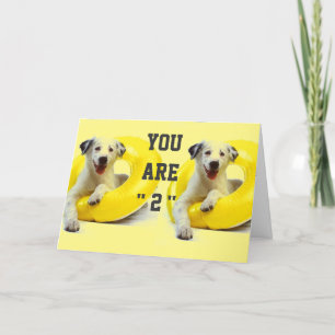 Carte "2ème" ANNIVERSAIRE" PLEIN DE PLAISIR ET DE KISSES