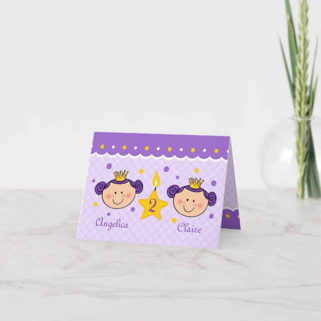 Carte 2ème anniversaire Twincess Card (Devant)