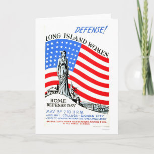 Carte 2ÈME GUERRE MONDIALE de femmes du Long Island WPA