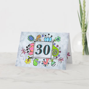 Carte 30 30e anniversaire sur mesure imprimé
