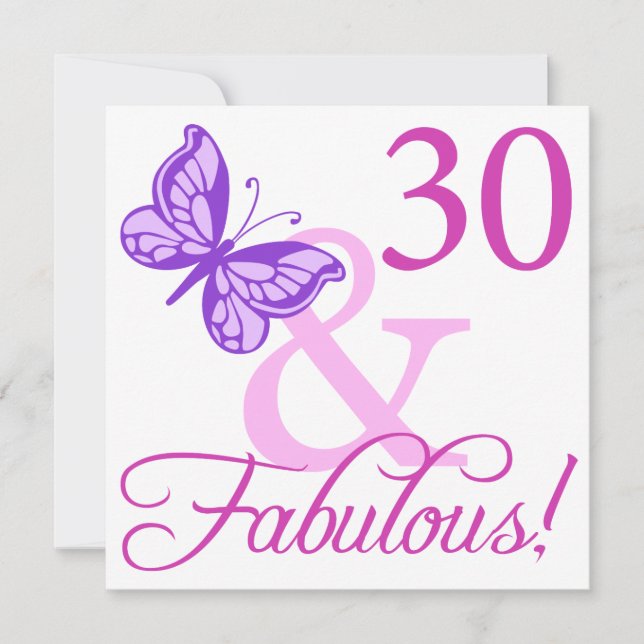 Carte 30 Cadeaux Fabuleux D'Anniversaire (Plum) (Devant)