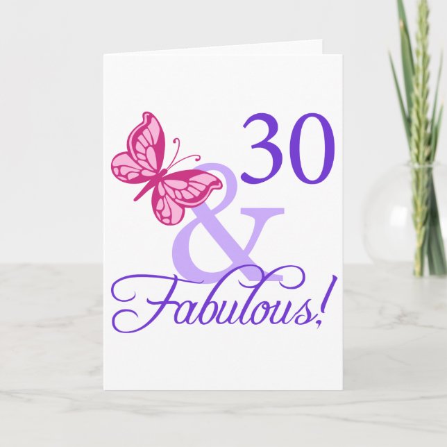 Carte 30 Et Fabuleux Anniversaire (Devant)
