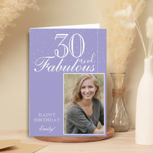 Carte 30 et fabuleux photo d'anniversaire élégante