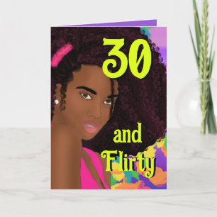 Carte 30 & Flirty Birthday Card