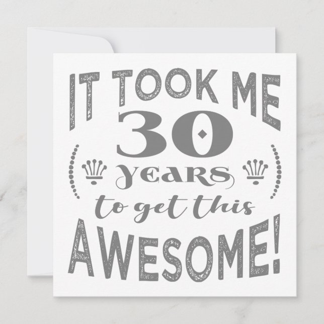 Carte 30e anniversaire Awesome (Devant)
