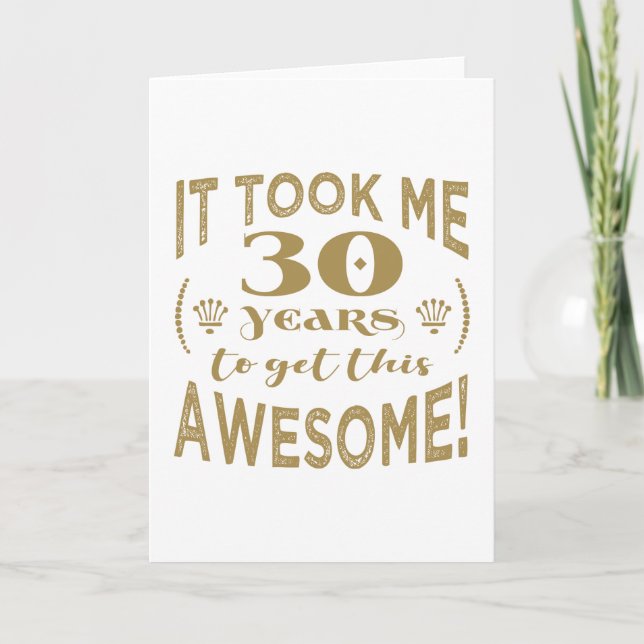 Carte 30e anniversaire Awesome (Devant)