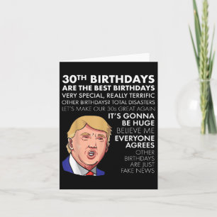 Carte 30e Anniversaire Cadeau Funny Trump Citation Shirt