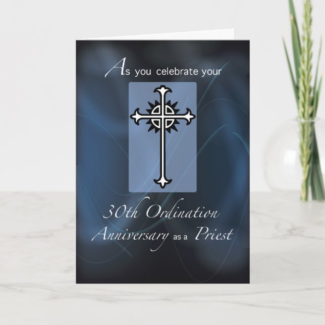 Carte 30e anniversaire de l'Ordination du prêtre (Devant)
