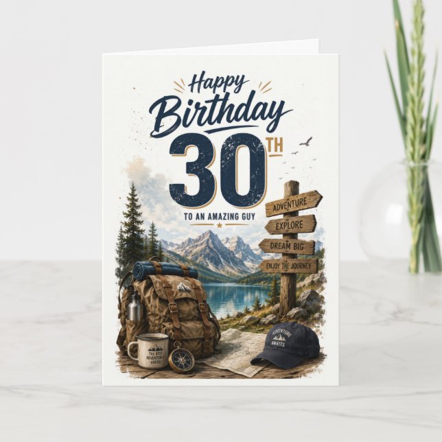 Carte 30e anniversaire d'un homme (Devant)