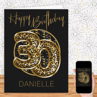30e anniversaire Empreinte de léopard Gold Foil Ba