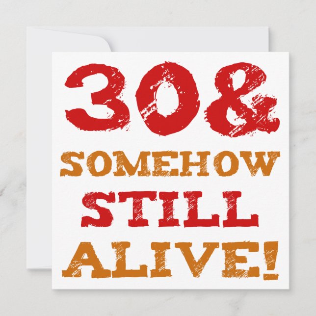 Carte 30e anniversaire Gag cadeau (Devant)